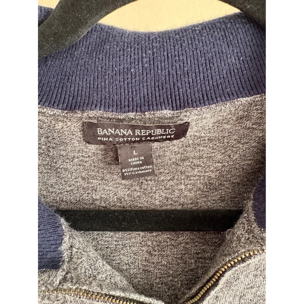 Banana Republic Mens Pima Cotton Cashmere Sweater L Minimalist Academia